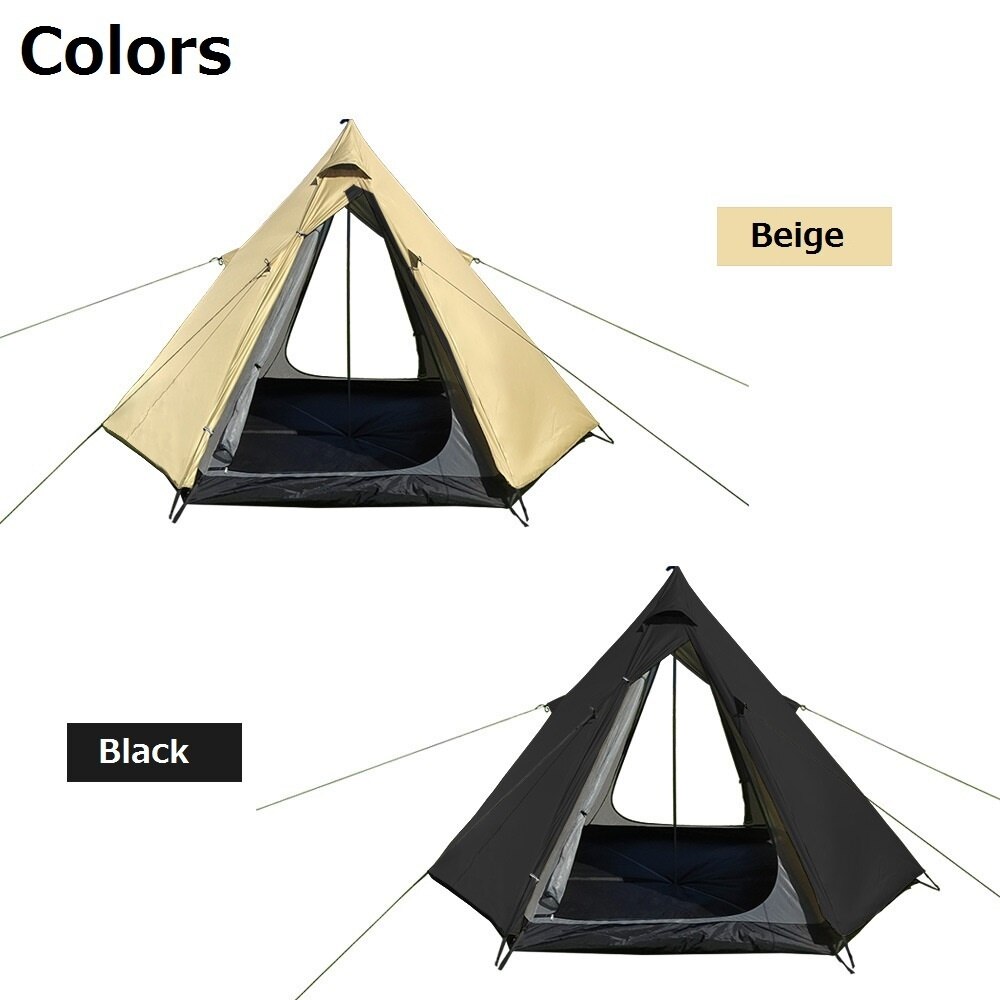 Cheap Goat Tents Outdoor Pyramid Tent 3 4 People Double Layer Indian Style Camping Tent High Quality Aluminum Pole Teepee Family Travel Yurt Tent   